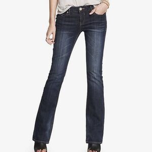 Express Stella dark wash boot cut denim jeans 0